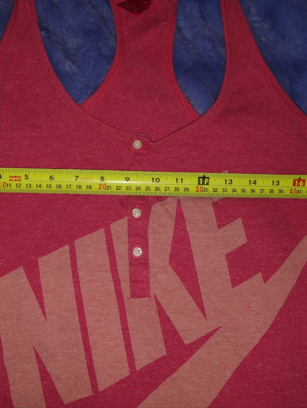 Nike Women's Heather Raspberry Racerback Tank with Large Logo - Picture 3 of 5